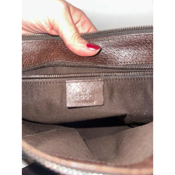 Gucci GG Monogram Canvas Leather Shoulder Bag Made in Italy Authentic Pre-Owned - Picture 10 of 14